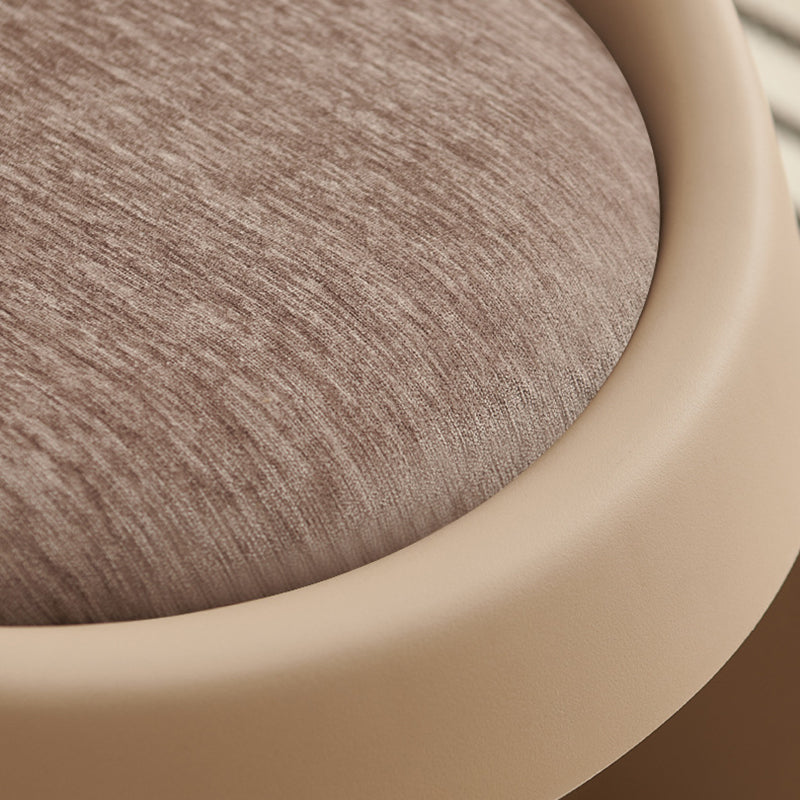 Nordic Fabric Backless Dining Chair — Khaki