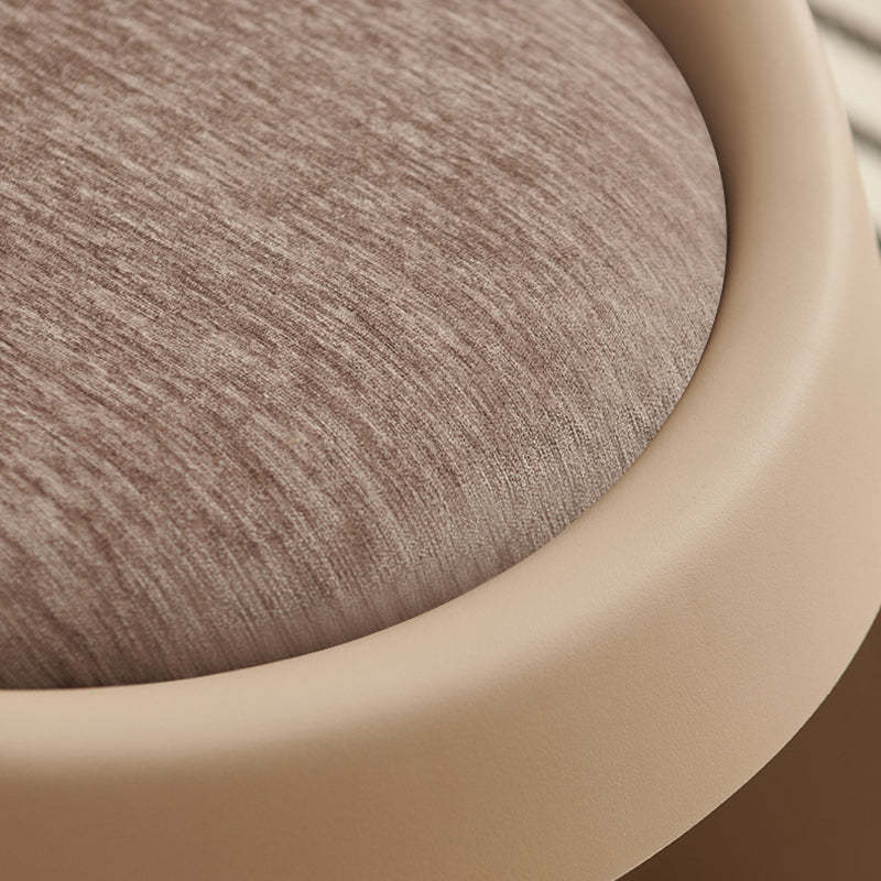 Nordic Fabric Backless Dining Chair — Khaki