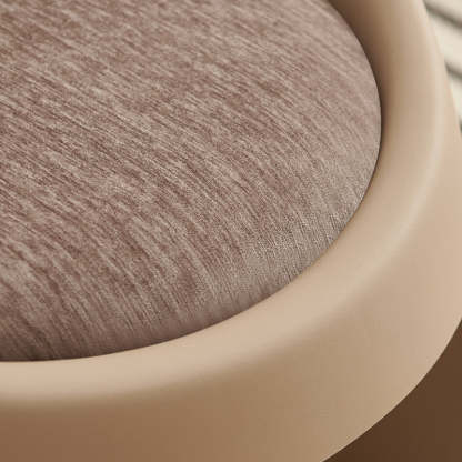 Nordic Fabric Backless Dining Chair — Khaki