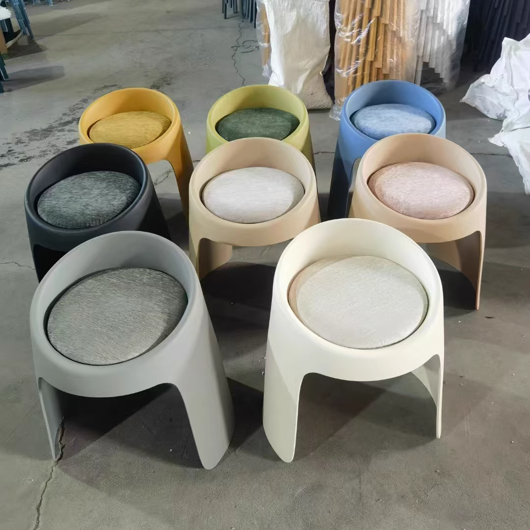 Nordic Fabric Backless Dining Chair