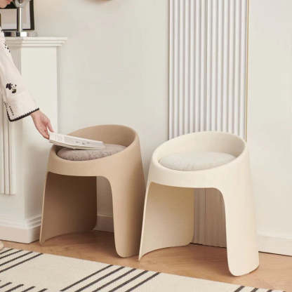 Nordic Fabric Backless Dining Chair