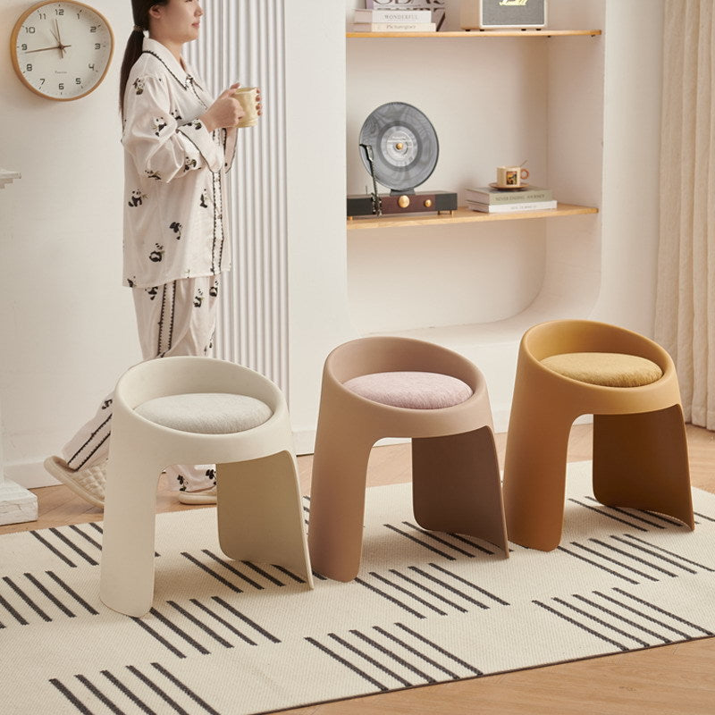 Nordic Fabric Backless Dining Chair