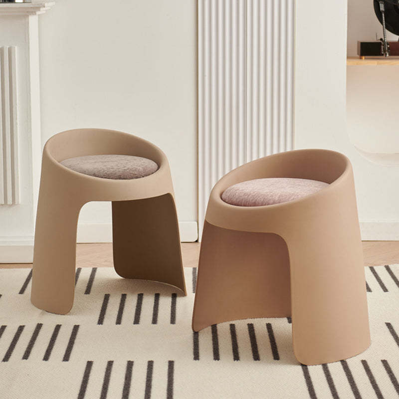 Nordic Fabric Backless Dining Chair — Gray