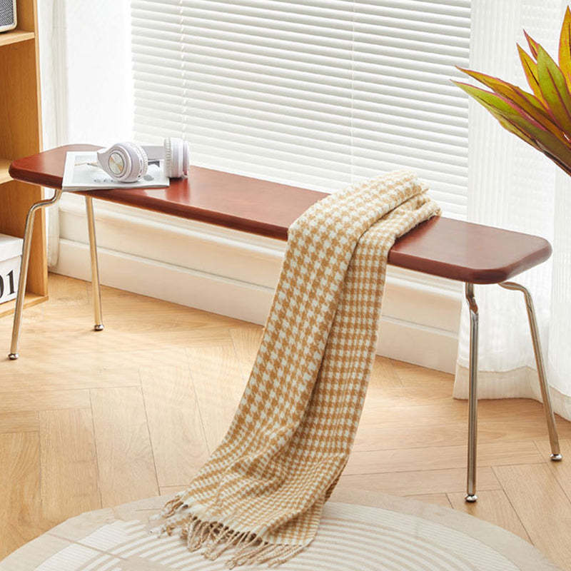 Minimalist backless wood shoe benches, Lighom — 47.24" L x 9.45" W x 16.54" H / Walnut
