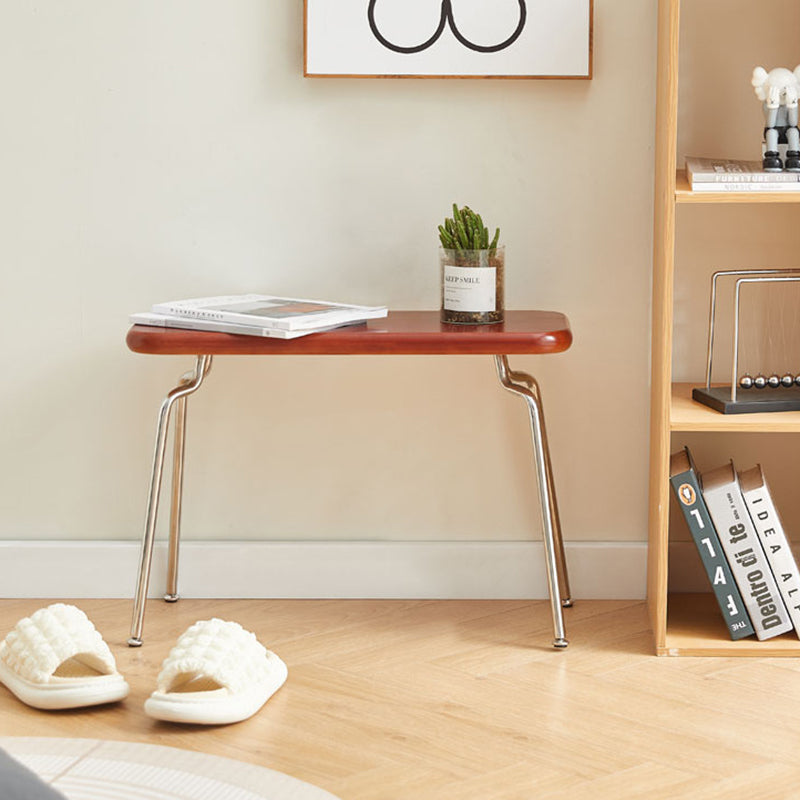 Minimalist Wood Steel Backless Bench