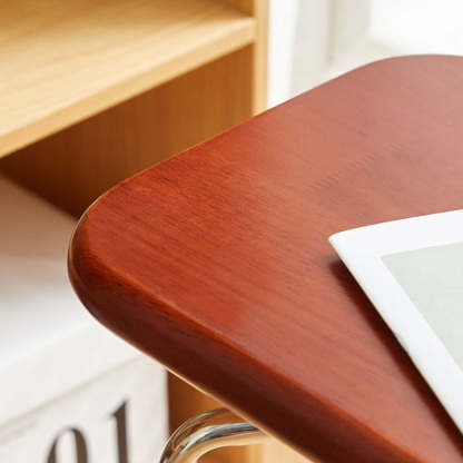 Minimalist Wood Steel Backless Bench