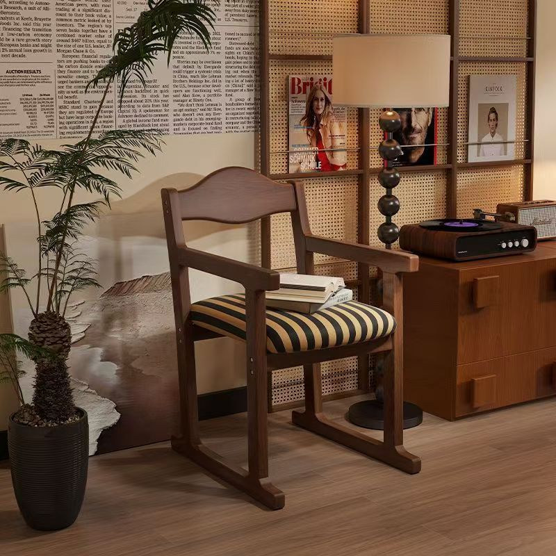 Lighom rubber back fabric wood dining chairs & benches for living room