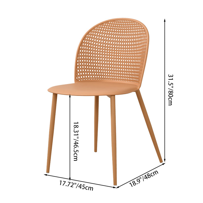 Minimalist Arc Iron Dining Chair — Gray