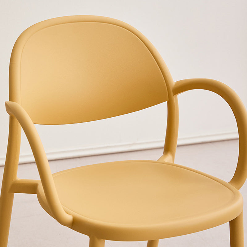 Nordic Arc Dining Chair with Armrest — Khaki