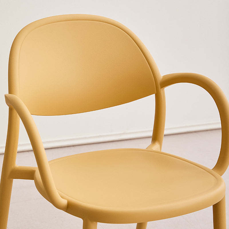 Nordic Arc Dining Chair with Armrest — Khaki