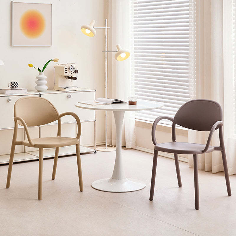 Nordic Arc Dining Chair with Armrest