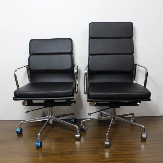 Minimalist Leather Swivel Desk Chair