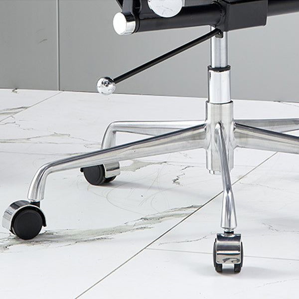 Minimalist Leather Swivel Desk Chair