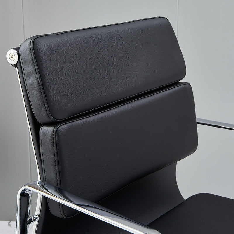 Minimalist Leather Swivel Desk Chair