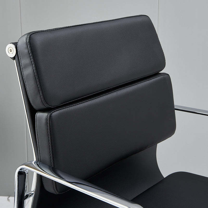Minimalist Leather Swivel Desk Chair
