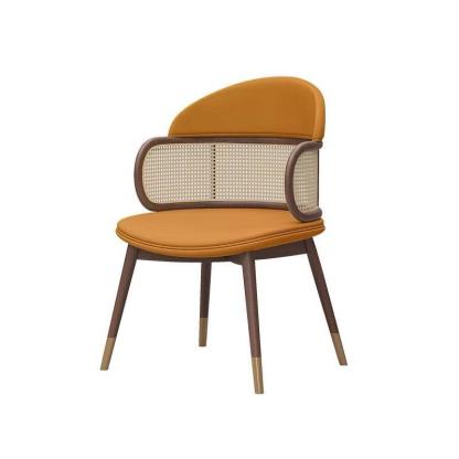 Japanese Arc Leather Ash Dining Chair
