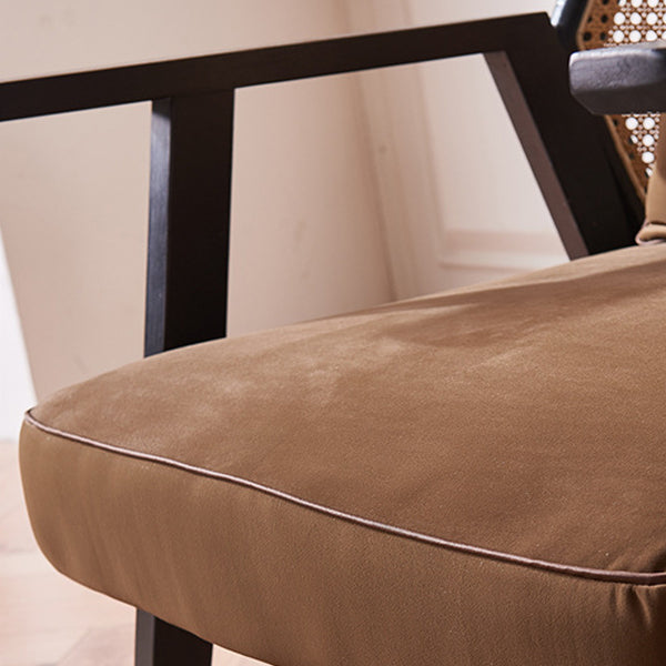 Scandinavian Flannelette Wood Rattan Ash Sofa