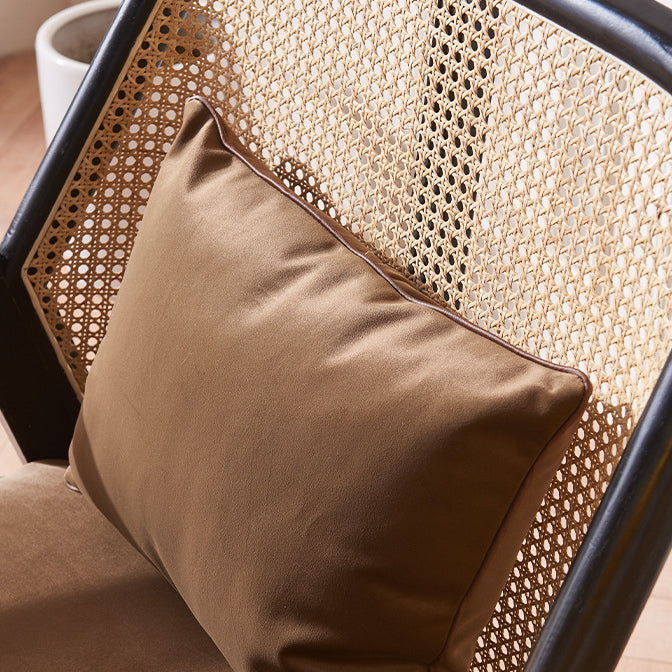 Scandinavian Flannelette Wood Rattan Ash Sofa