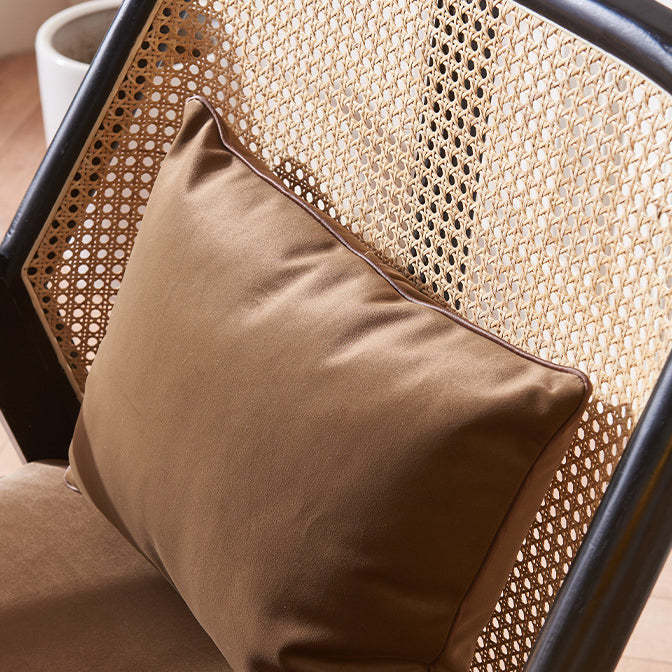 Scandinavian Flannelette Wood Rattan Ash Sofa