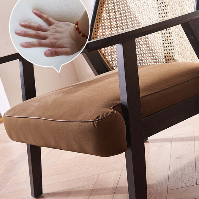 Scandinavian Flannelette Wood Rattan Ash Sofa