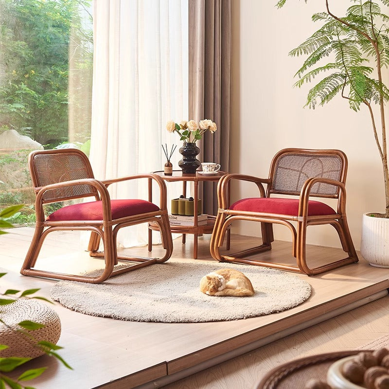 Japanese Flannelette Rattan Woven Sofa