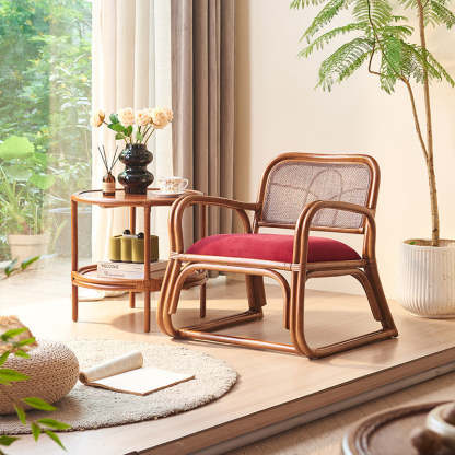 Japanese Flannelette Rattan Woven Sofa