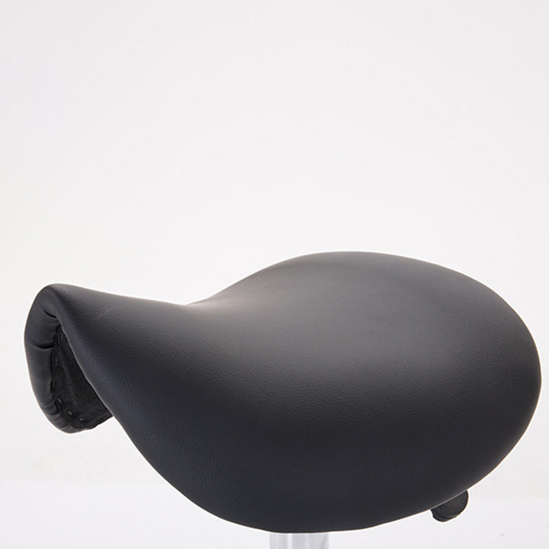 Minimalist Curved Leather Steel Bar Stool