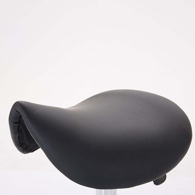 Minimalist Curved Leather Steel Bar Stool