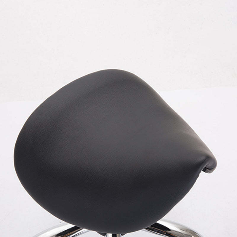 Minimalist Curved Leather Steel Bar Stool