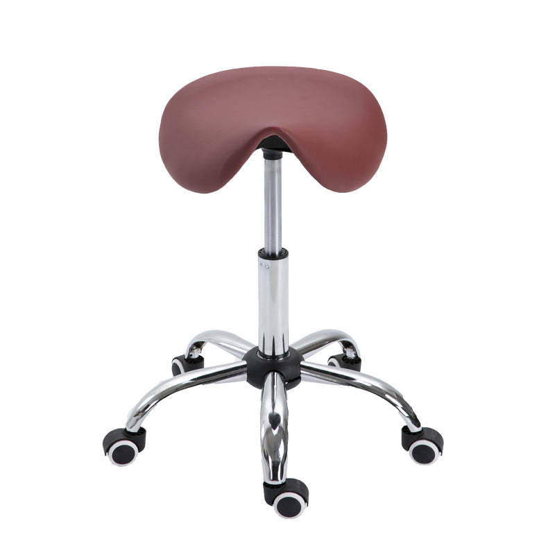 Minimalist Curved Leather Steel Bar Stool