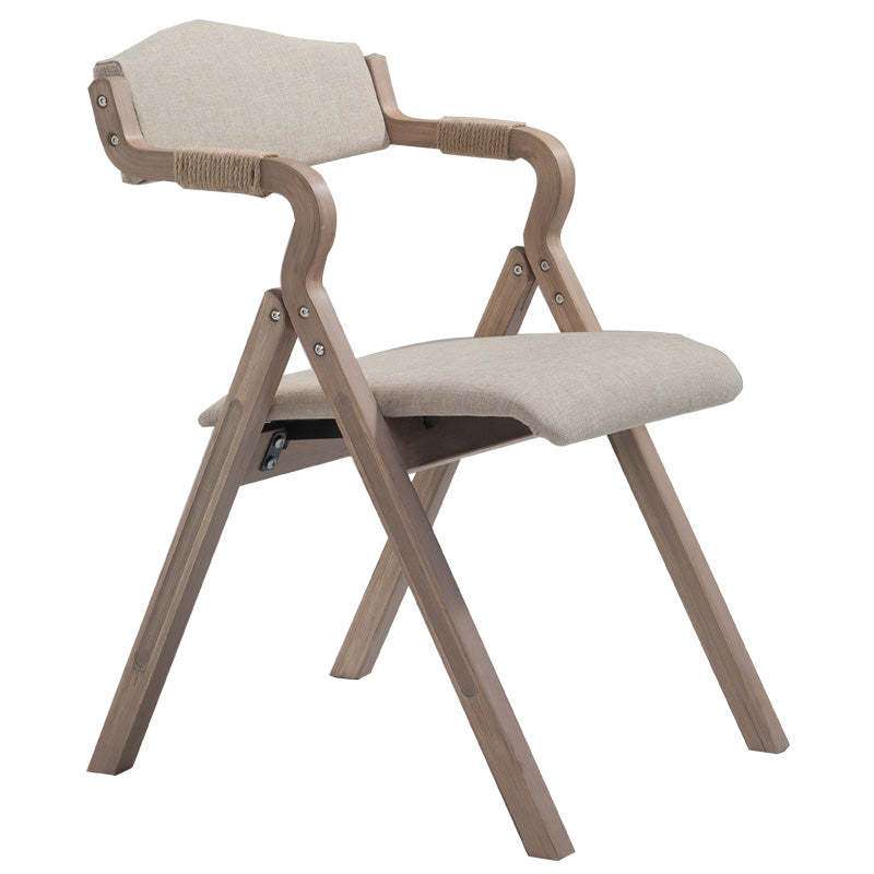 Rustic Curved Foldable Hemp Rope Dining Chair