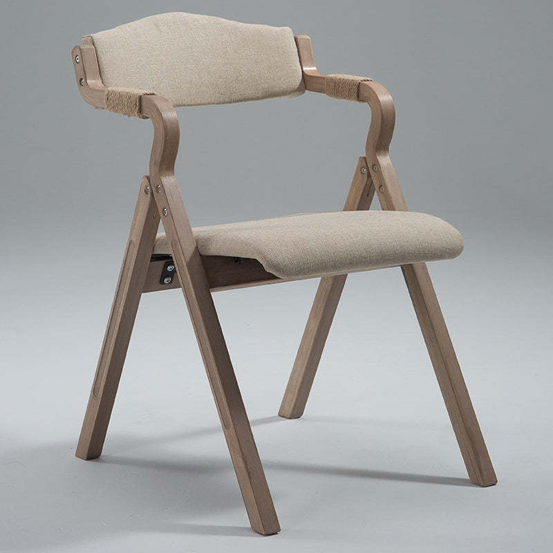 Rustic Curved Foldable Hemp Rope Dining Chair