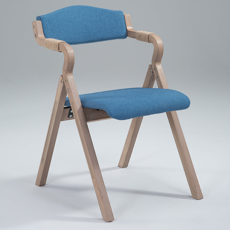 Rustic Curved Foldable Hemp Rope Dining Chair