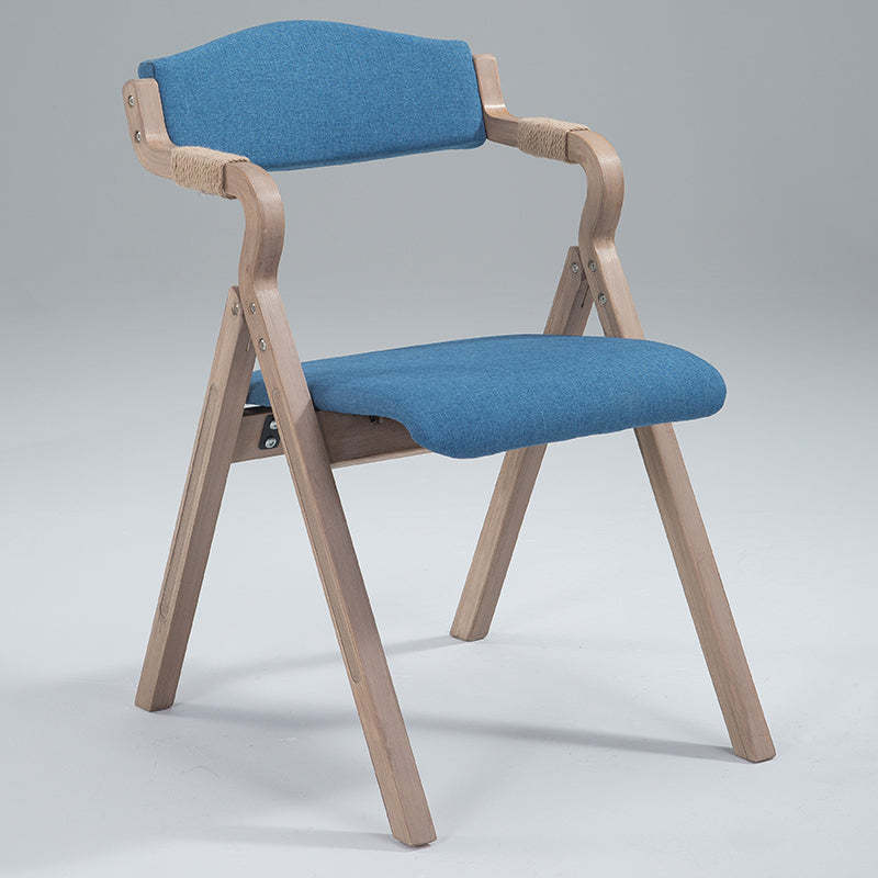 Rustic Curved Foldable Hemp Rope Dining Chair