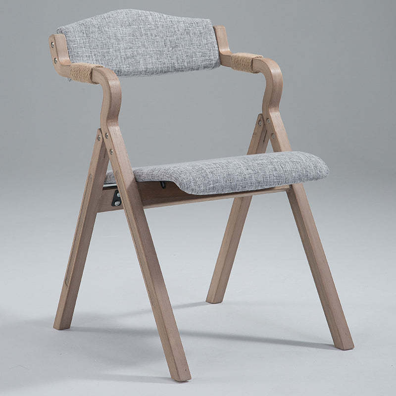 Rustic Curved Foldable Hemp Rope Dining Chair