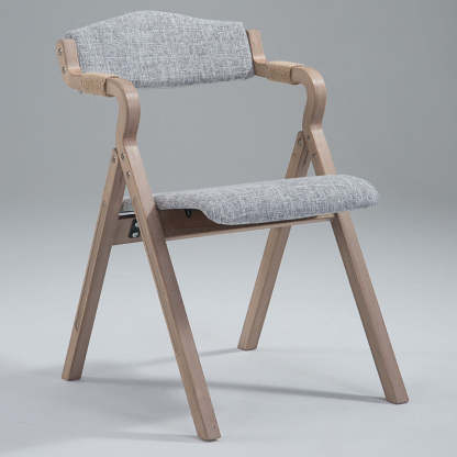 Rustic Curved Foldable Hemp Rope Dining Chair