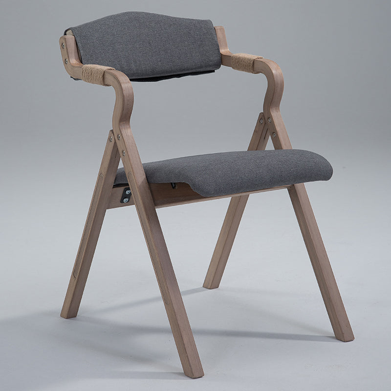 Rustic Curved Foldable Hemp Rope Dining Chair