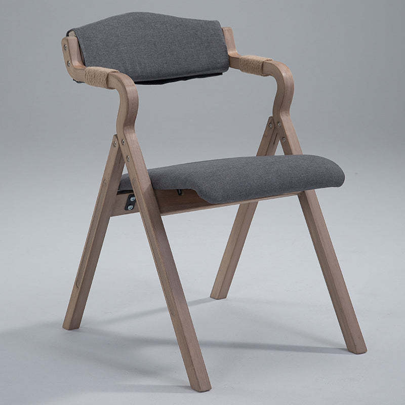 Rustic Curved Foldable Hemp Rope Dining Chair