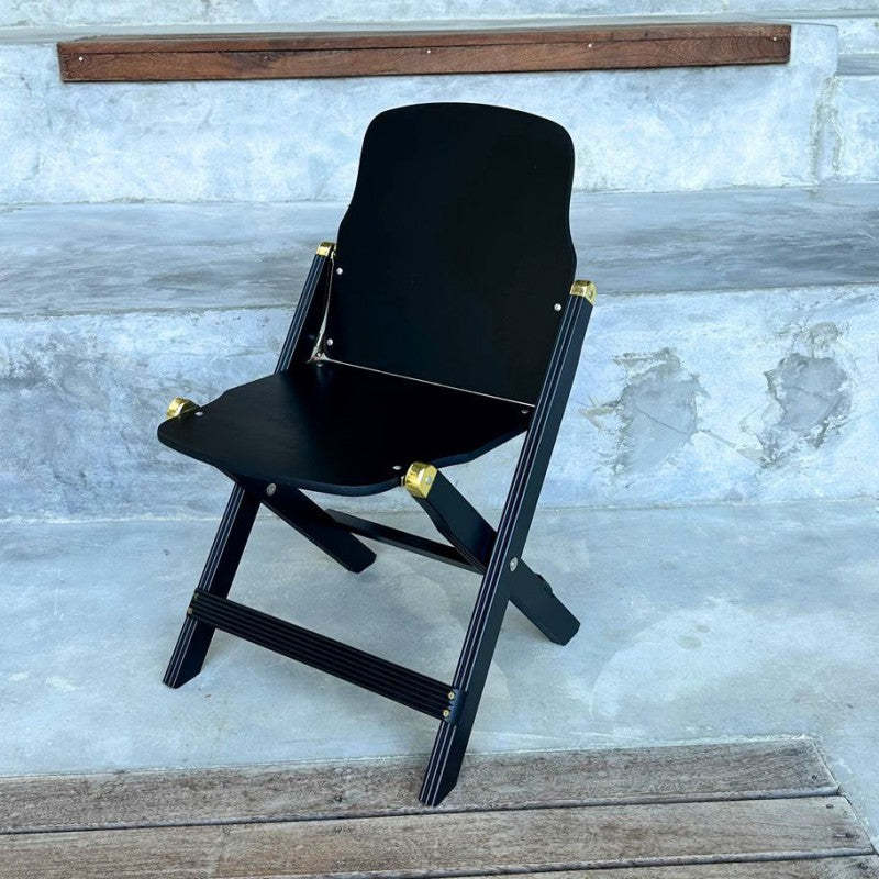 Retro Foldable Beech Wood Coffee Chair