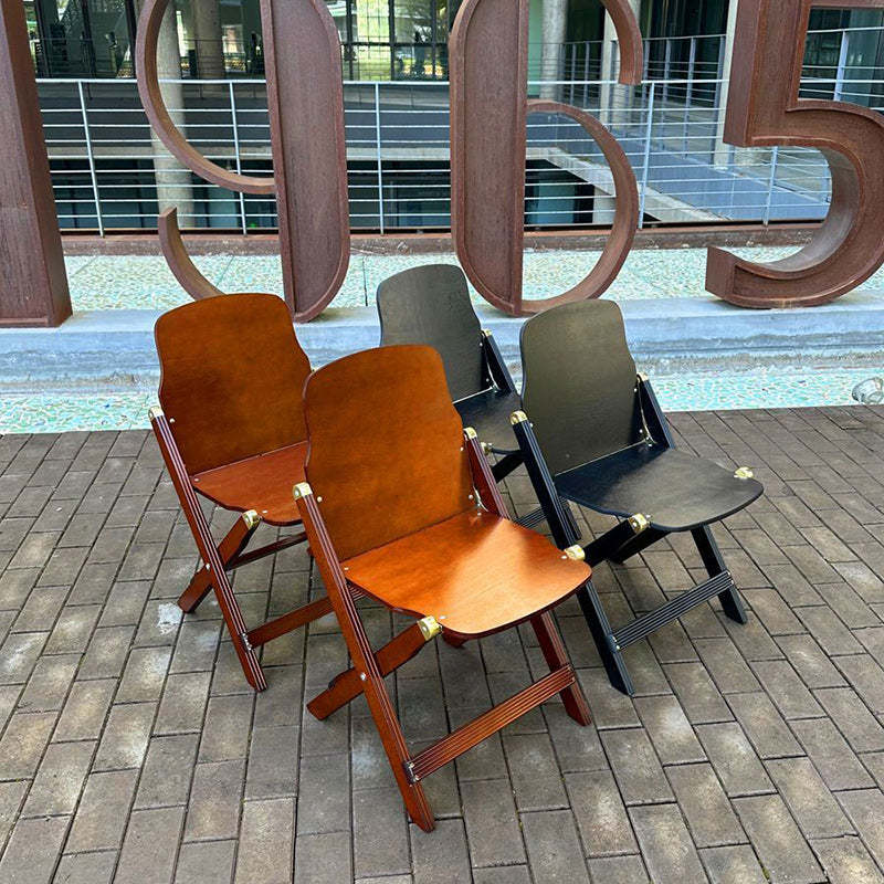 Retro Foldable Beech Wood Coffee Chair