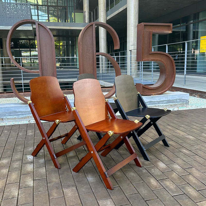 Retro Foldable Beech Wood Coffee Chair