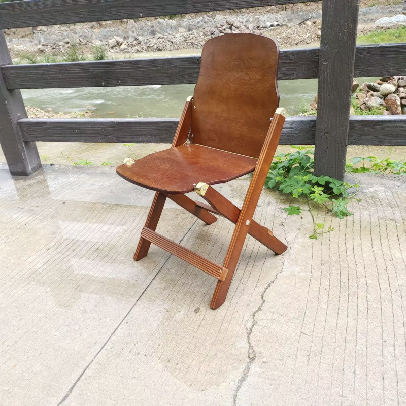 Retro Foldable Beech Wood Coffee Chair