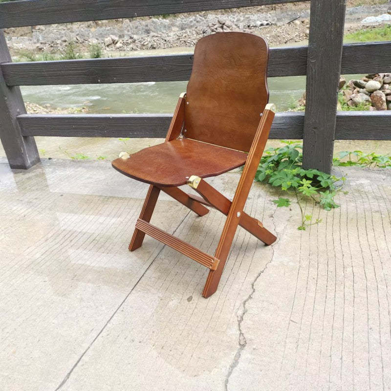 Retro Foldable Beech Wood Coffee Chair