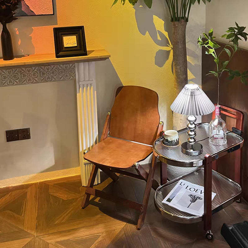 Retro Foldable Beech Wood Coffee Chair