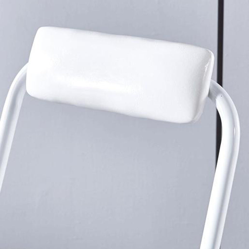 Minimalist Leather Iron Foldable Bar Stool — Black