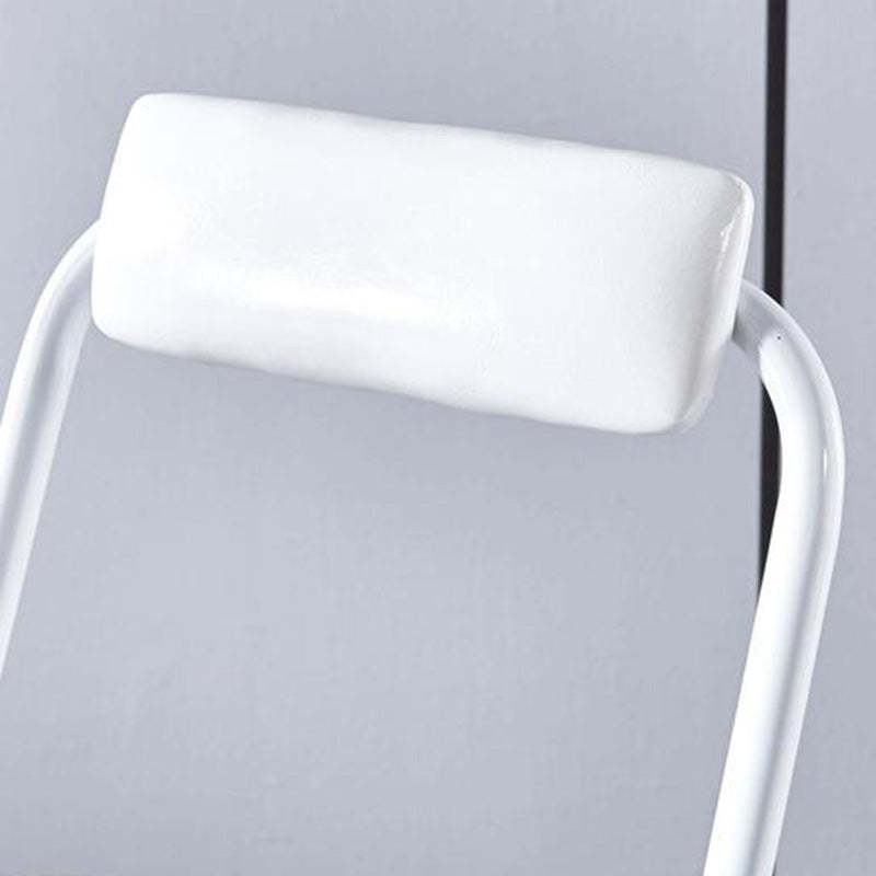 Minimalist Leather Iron Foldable Bar Stool — Black