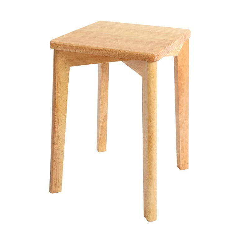 Minimalist Wood Square Low Stool