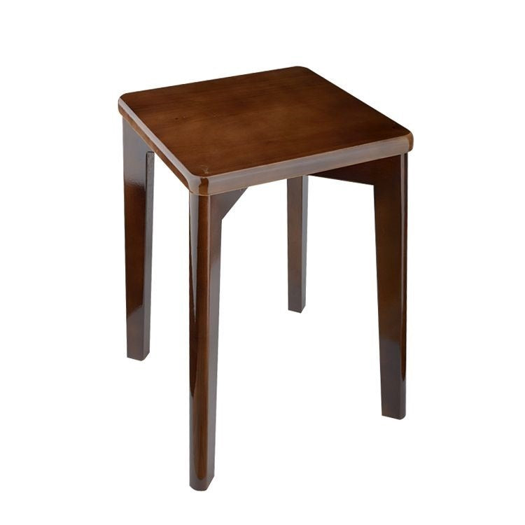 Minimalist Wood Square Low Stool