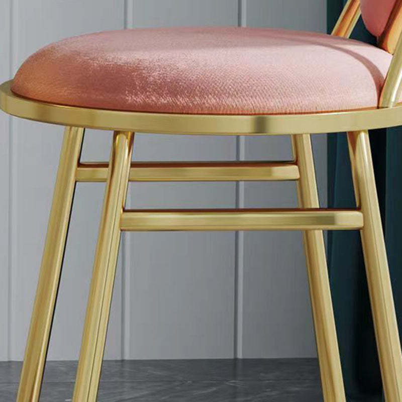 Steel Flannelette Heart Dining Chair — Sapphire Blue