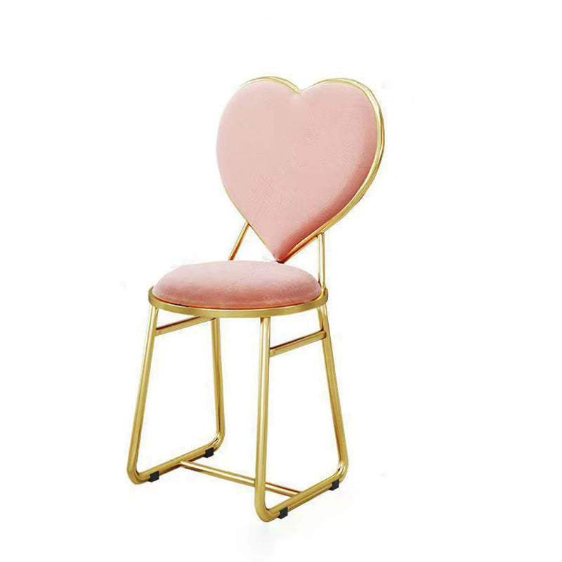 Steel Flannelette Heart Dining Chair
